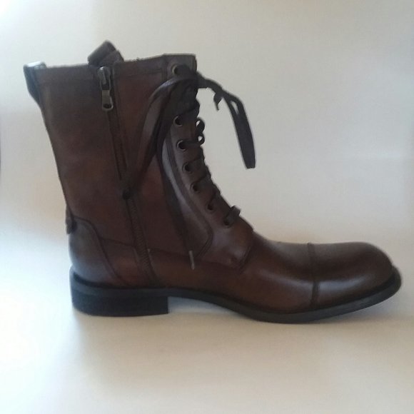 #4 NEW John Varvatos USA Combat boot Soil Brown main image 6